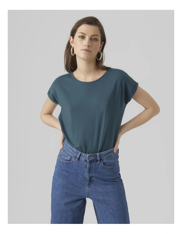 Ava Plain Top in Atlantic Deep