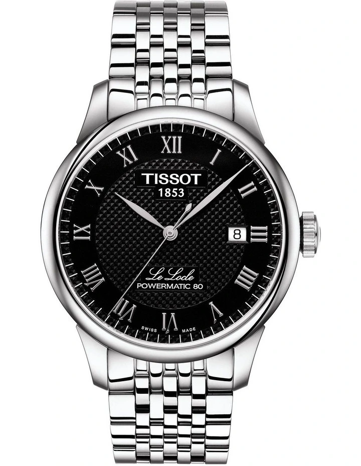 Le Locle Powermatic 80 T0064071105300 Automatic Watch in Black