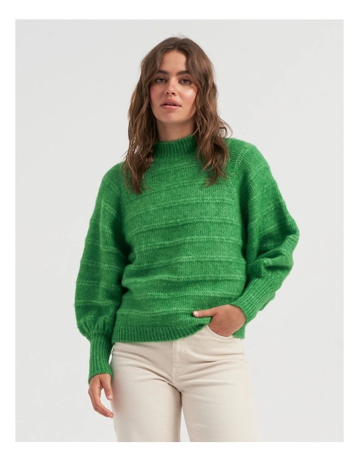 Celina Life Knit Pullover in Green