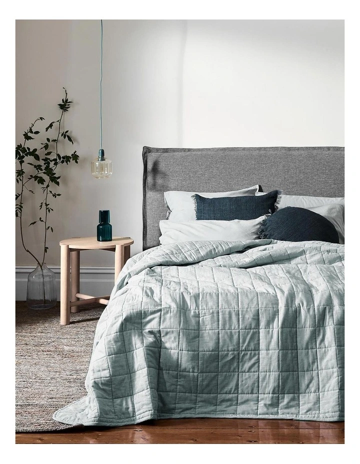 Chambray Coverlet Mineral
