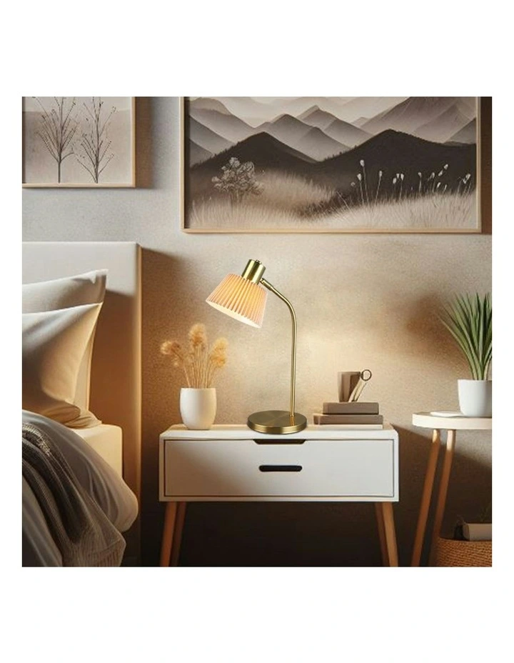 Ruston Table Lamp in Gold