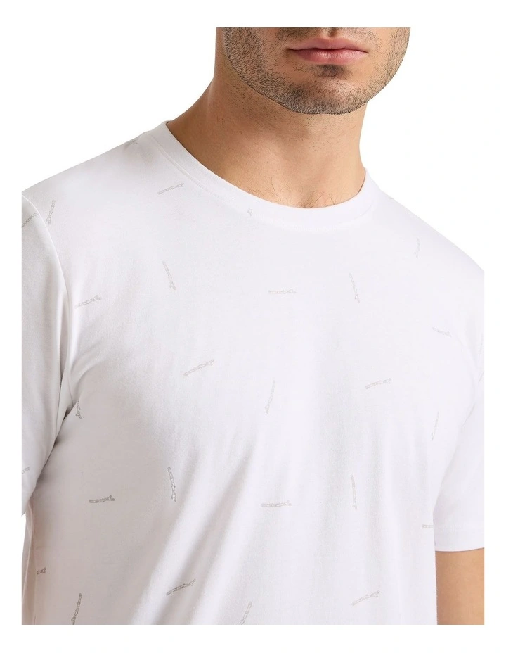 Time To Log Off Tee in White