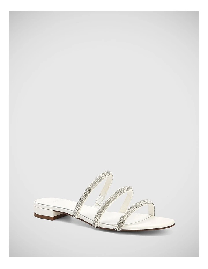 Britte Microsuede Sandal in White