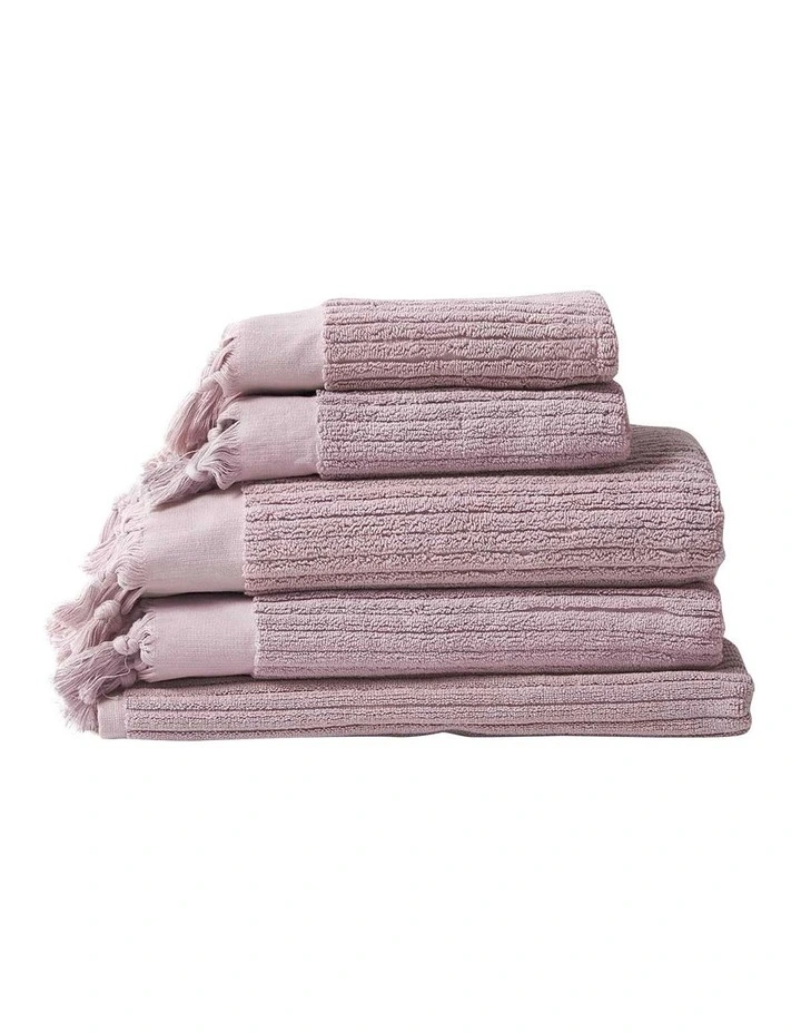 Paros Rib Bath Towel Set in Lilac