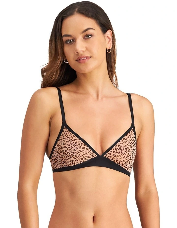 Impression Wire Free Bra in Black Tuscany Leopard Print