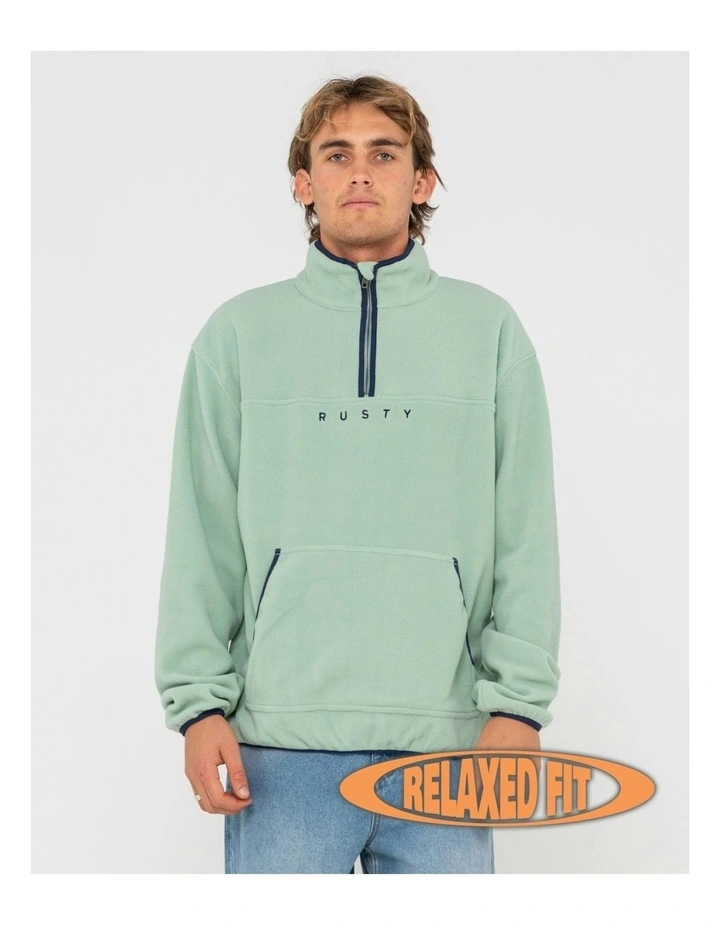Polarized 1/4 Zip Polar Fleece Pullover in Blue