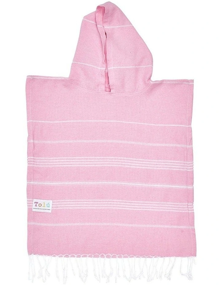 Hooded Beach Towel in Baby Pink