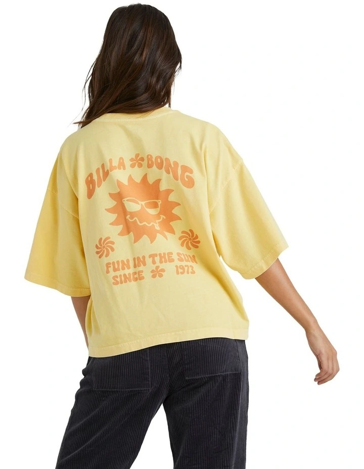 Fun In The Sun Crop T-shirt in Cornsilk