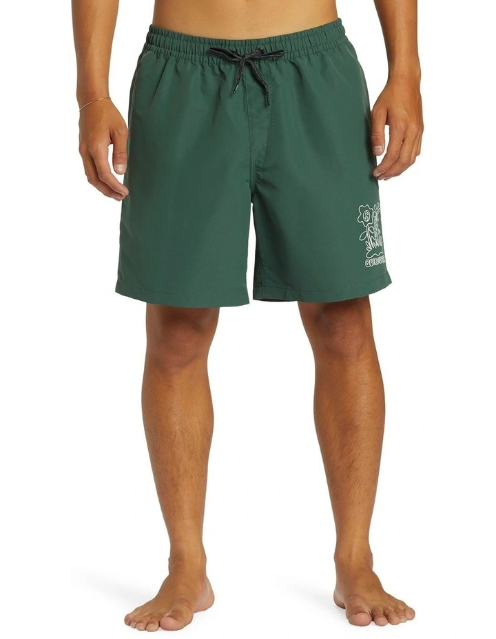 Remade Mix Volley 17 Swim Shorts in Forest