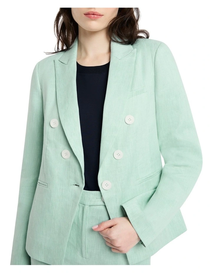 Leaf To Paradise Blazer in Gum Leaf Green