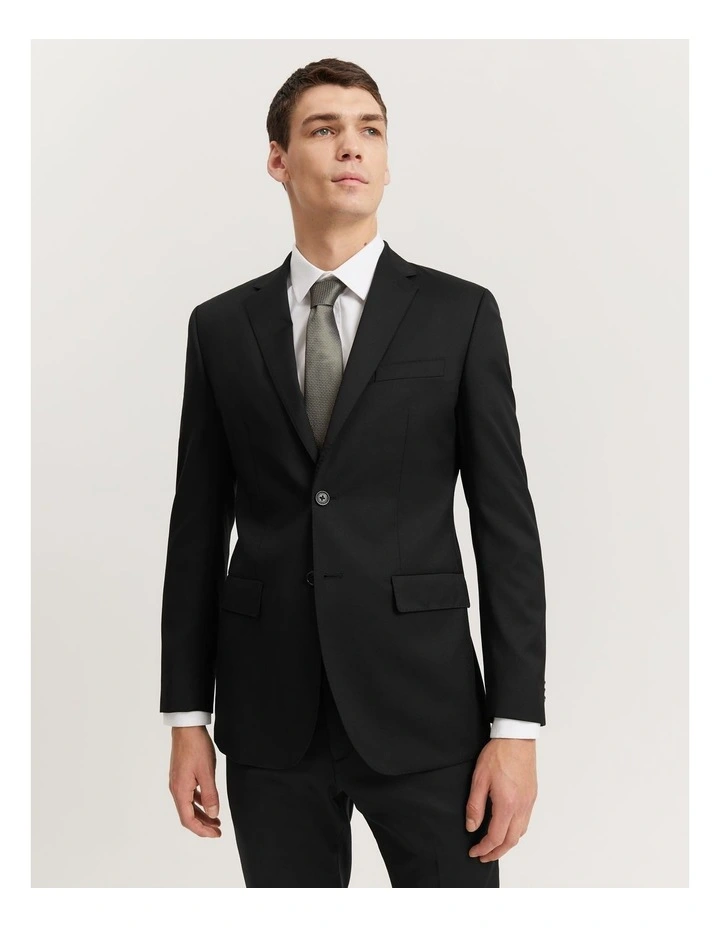 Slim Fit Travel Jacket in Black