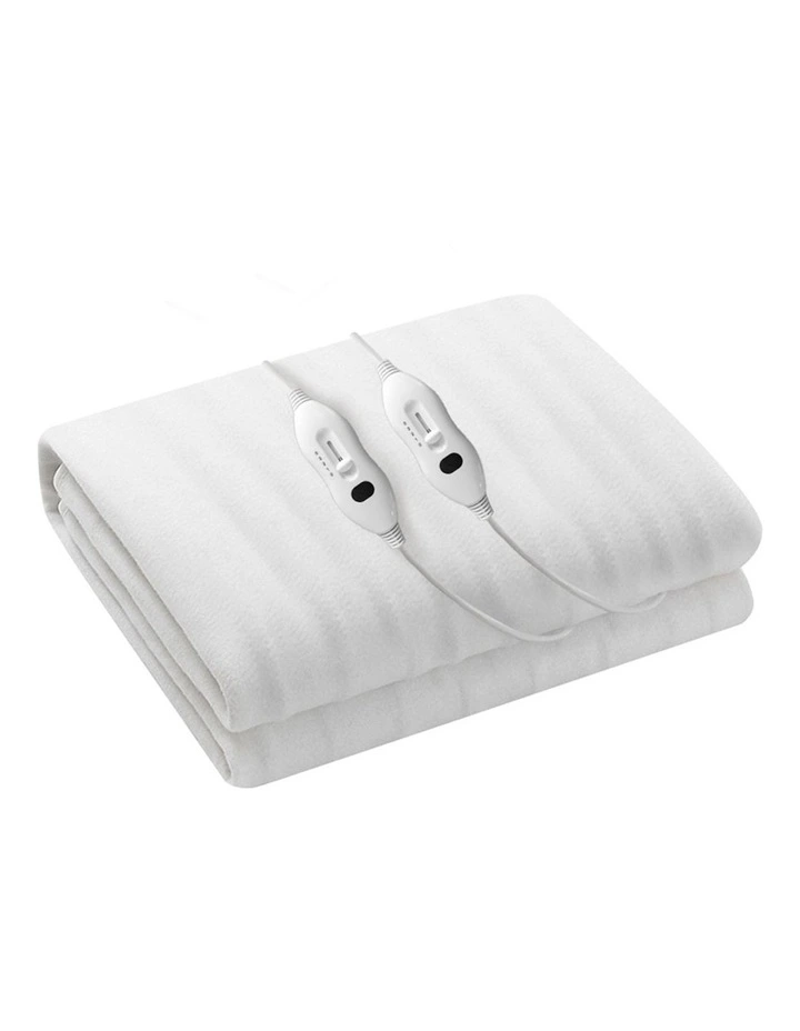 Fully Fitted Polyester Electric Blanket in White