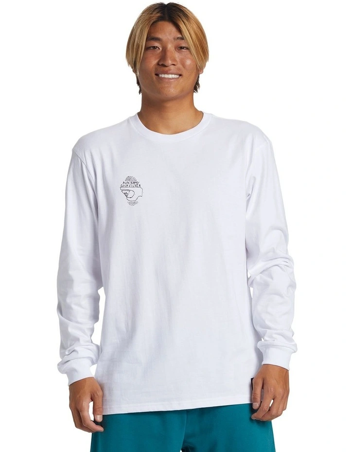 Alex Kopps Can Long Sleeve T-shirt in White