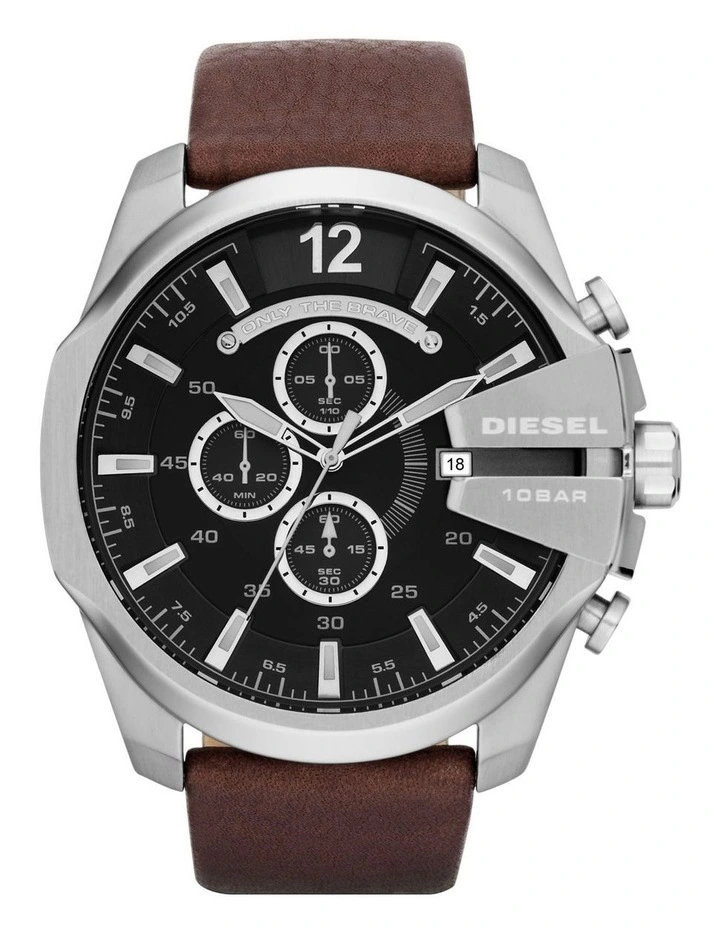 DZ4290 Mega Chief Watch in Brown/Silver
