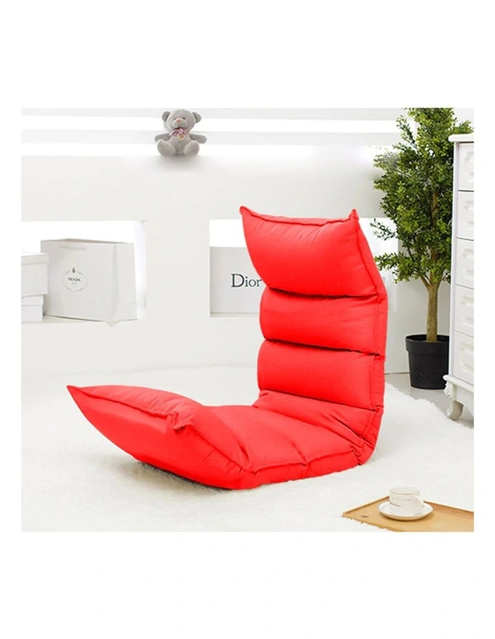 Foldable Tatami Floor Lounge Recliner Chair in Red