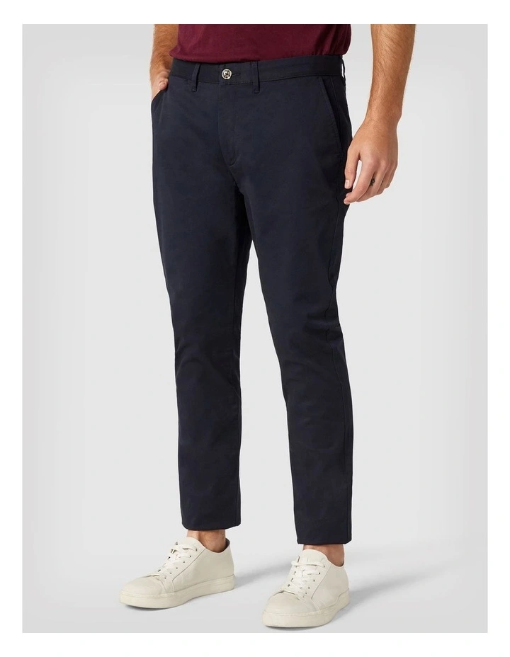 Slim Stretch Cotton Chino in Dark Navy