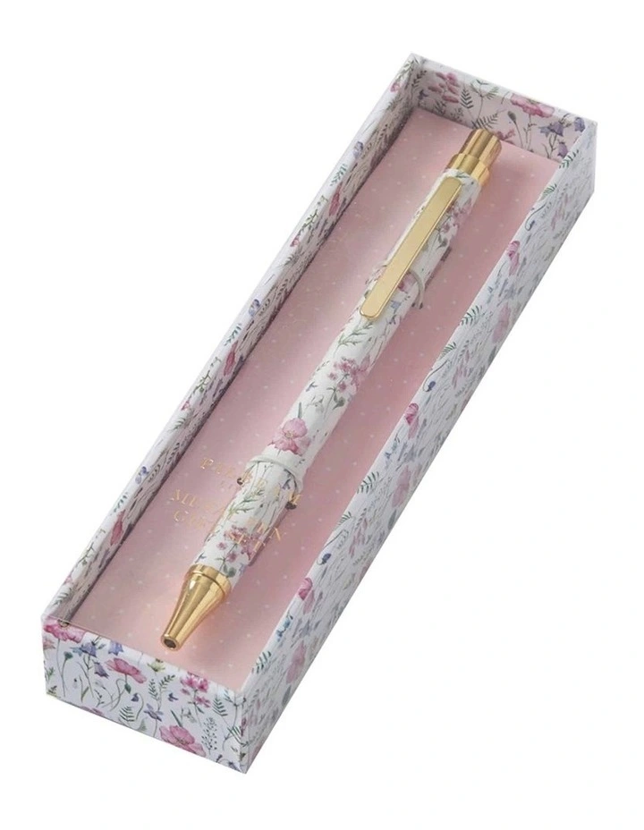 14cm Metal Pen with Gift Box in Wild Flower