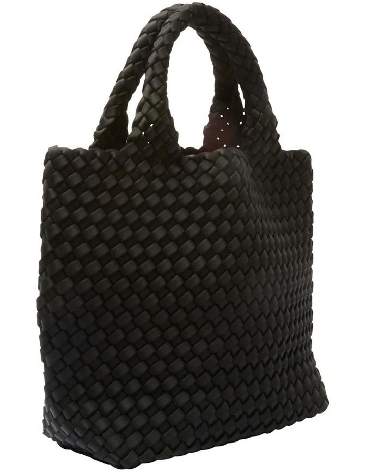 Dixie Tote Bag in Black Weave