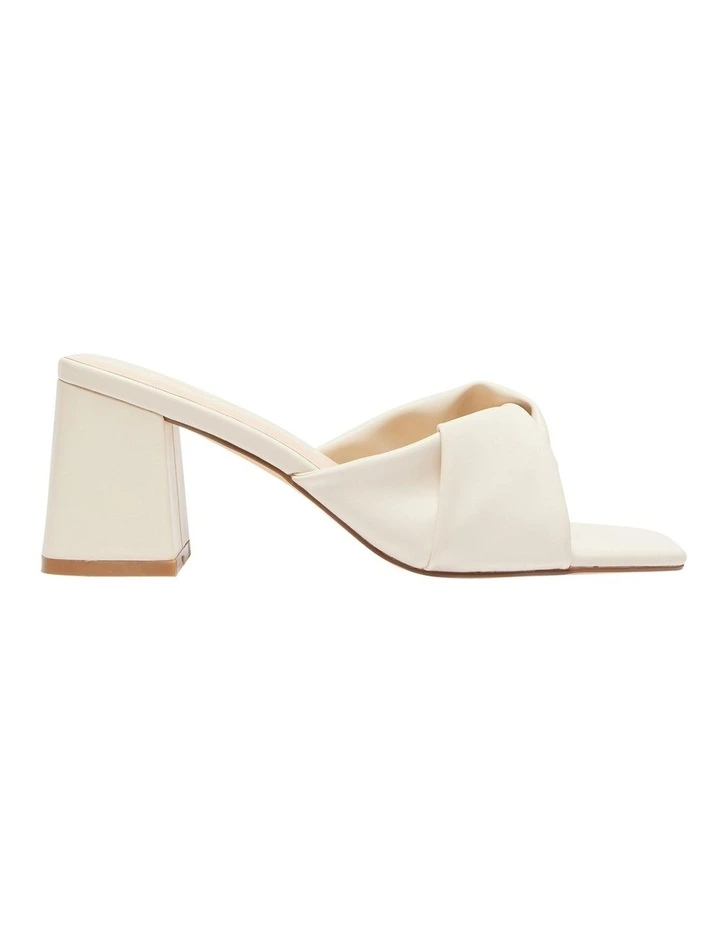 Skye Heel Sandals in Bone Smooth