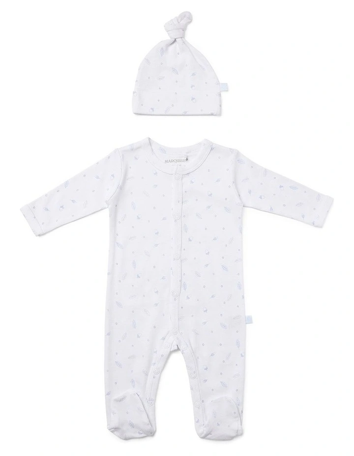 Acorn Studsuit and Beanie 2 Piece Set in Acorn Yardage