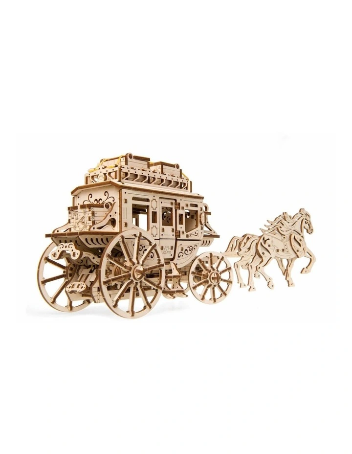 Stagecoach Mechanical Model 248 Piece Wooden 3D Puzzle Gift Set