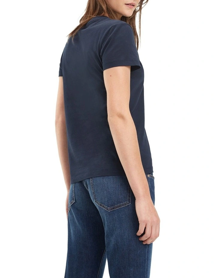 Crew Neck Tee in Blue