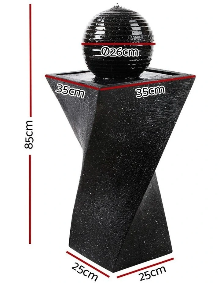 Gardeon Solar Fountain Pump Water Feature Garden Bird Bath Outdoor Battery Moon