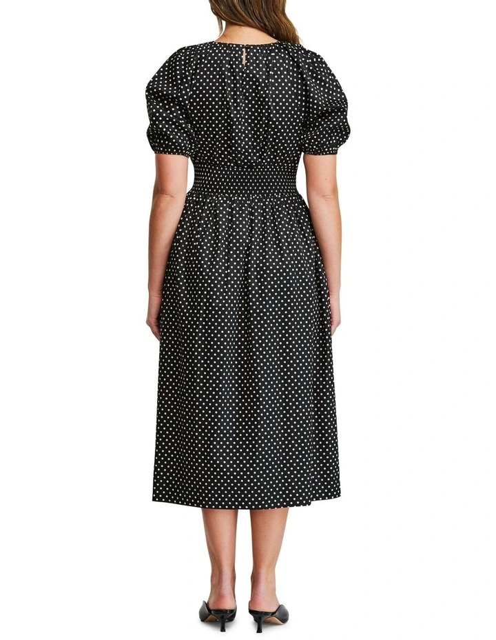 Marylin Spot Dress in Black
