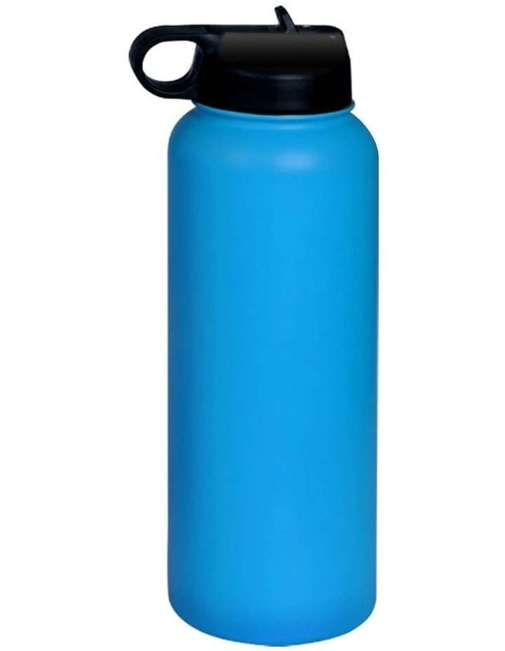 Water Bottle Vacuum Insulated Thermos Double Wall 1.2L in Blue