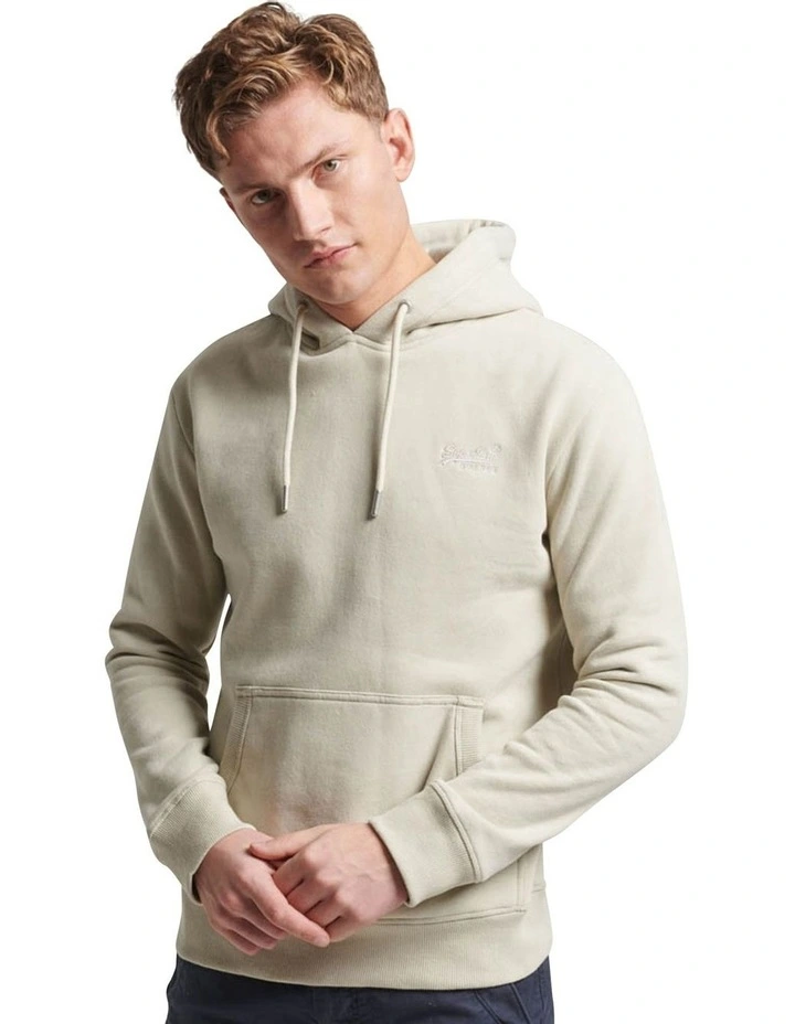 Essential Logo Hoodie in Light Stone Beige