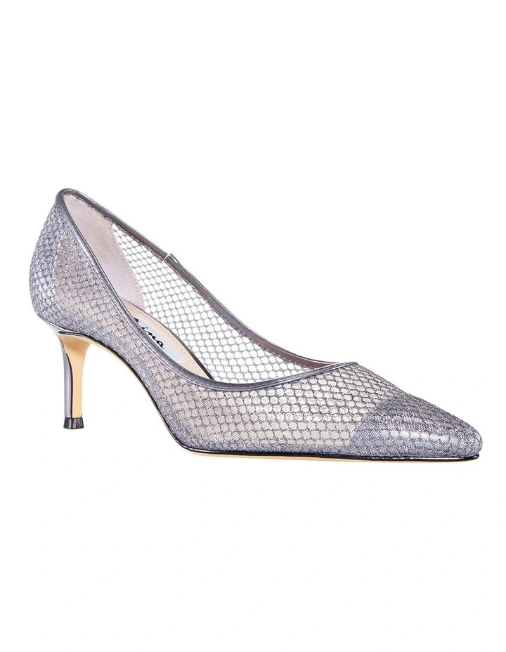 Niley Silver Met Foil Heeled Shoes