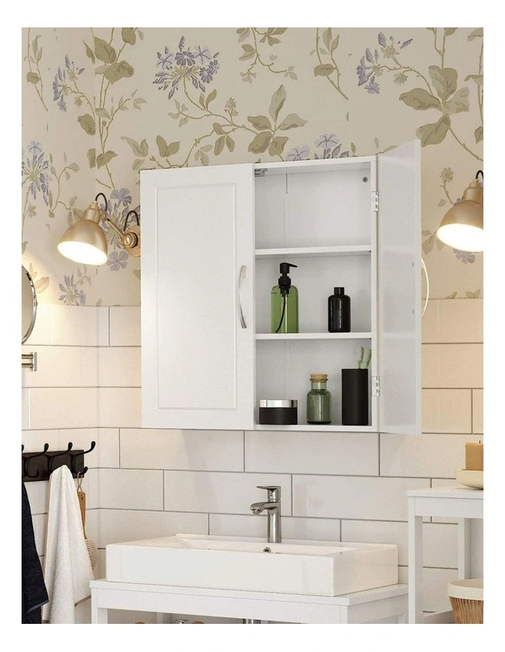 Wall Cabinet with 2 Doors in White