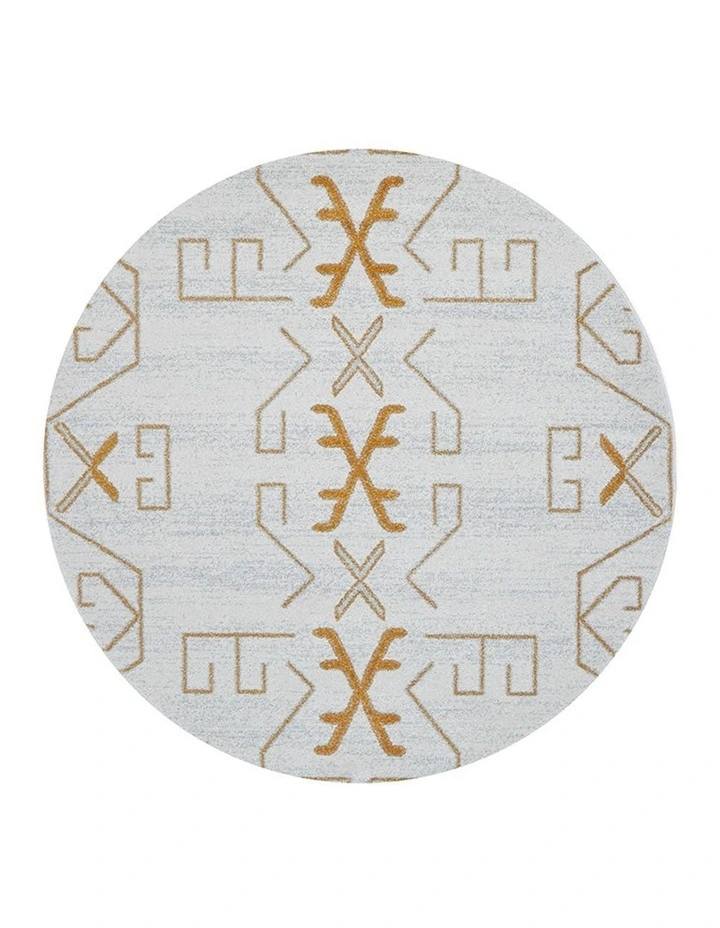 Paradise Cala Round Rug in White