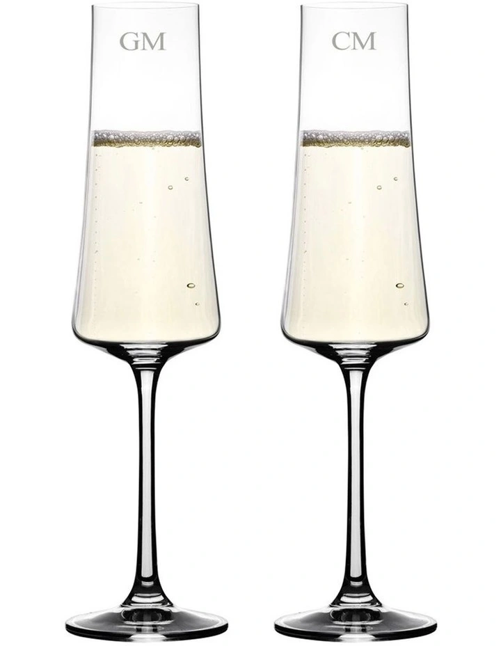 Salome Champagne Set of 2 No Gift Box in Clear