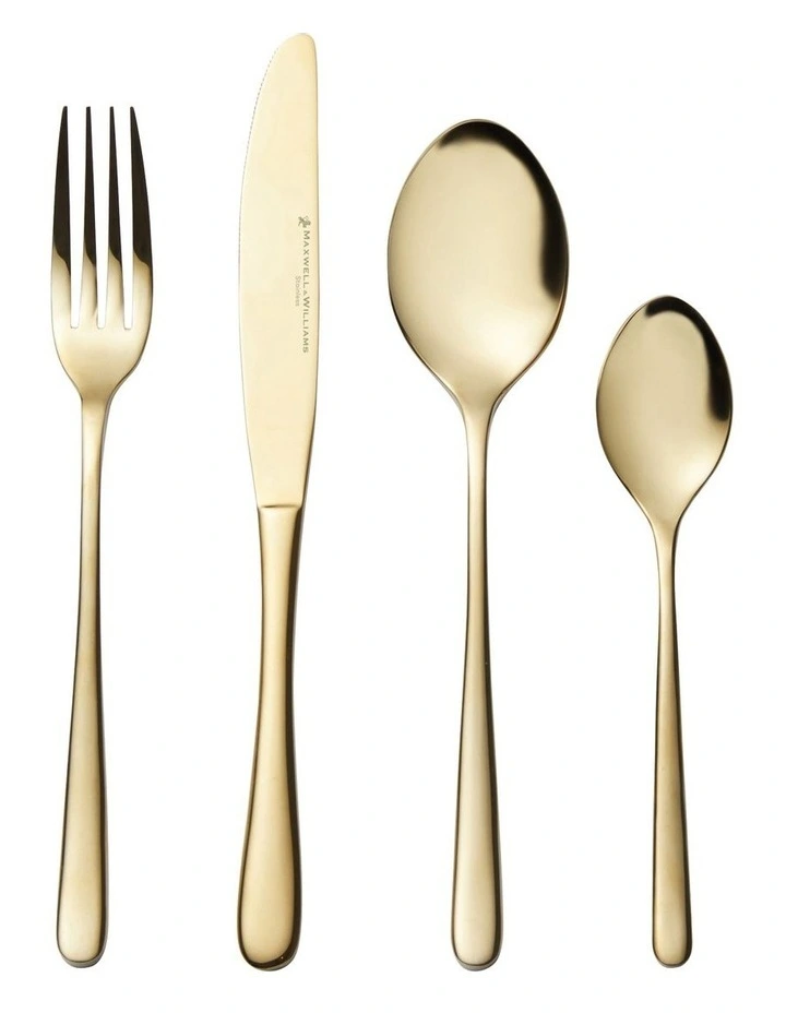 Leveson Cutlery Set Gift Boxed 24 Piece in Champagne