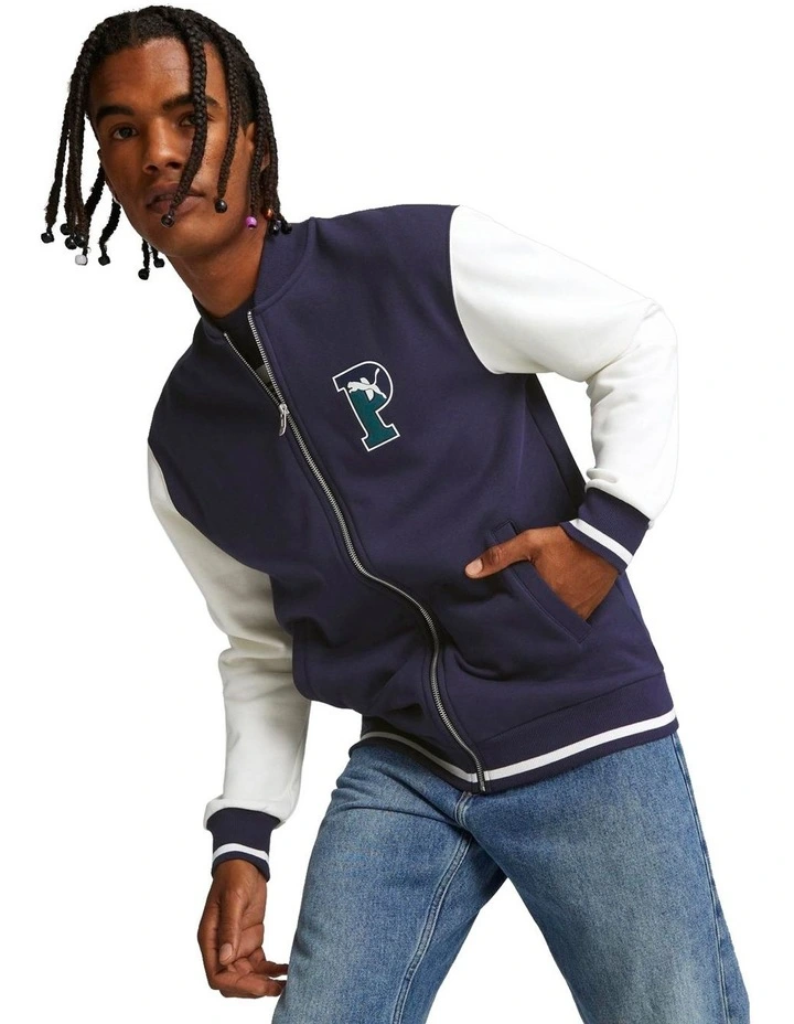 Squad Track Jacket Fl in Navy