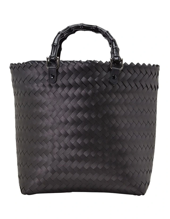 Lorrie Basket Tote Bag in Black
