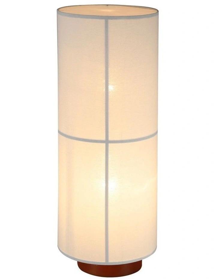 Ailsa Linen Floor Lamp White