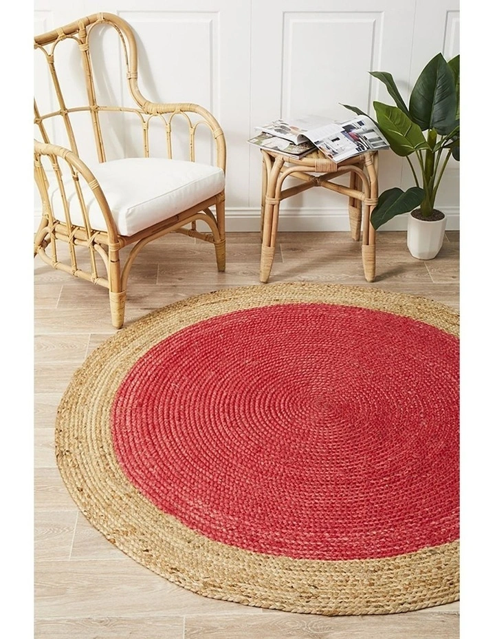 Atrium Polo Round Rug in Cherry