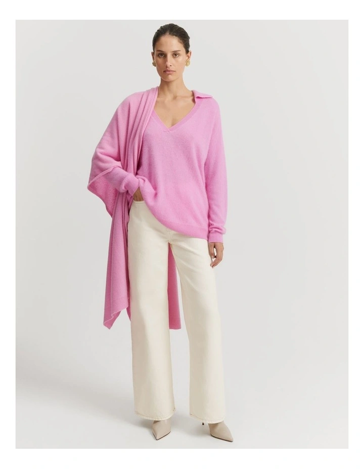 Gcs-certified Brushed Cashmere Polo in Rosetta