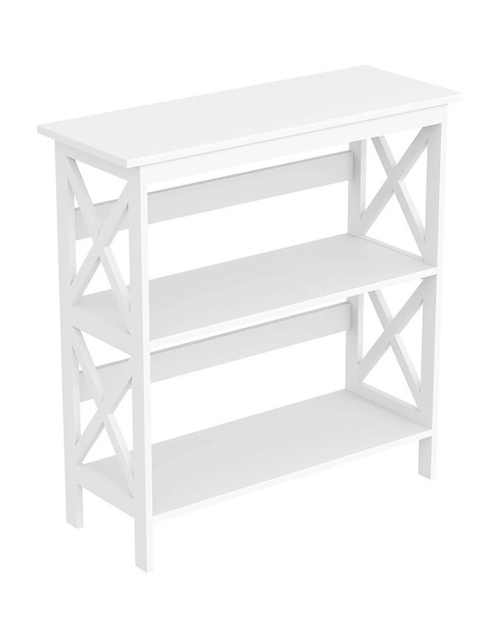 Bella 3 Tier Bookcase in White