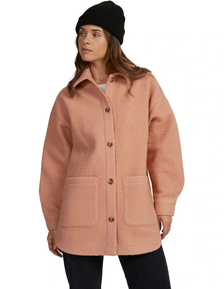 Secrets Out Shacket Coat in Cafe Creme
