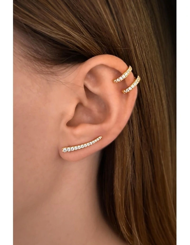 Naked Ear Climber in Gold