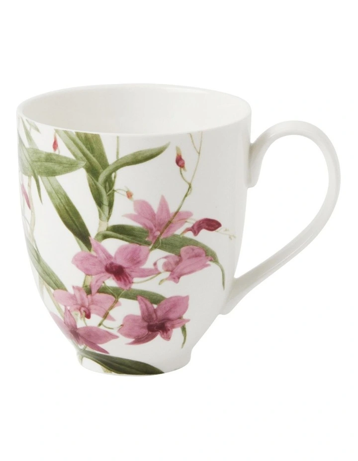 Royal Botanic Gardens Australian Orchids Mug 350ml in Pink