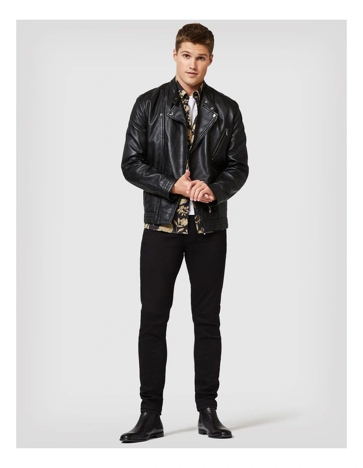 Slim Fit 5 Pocket Denim Jean in Black