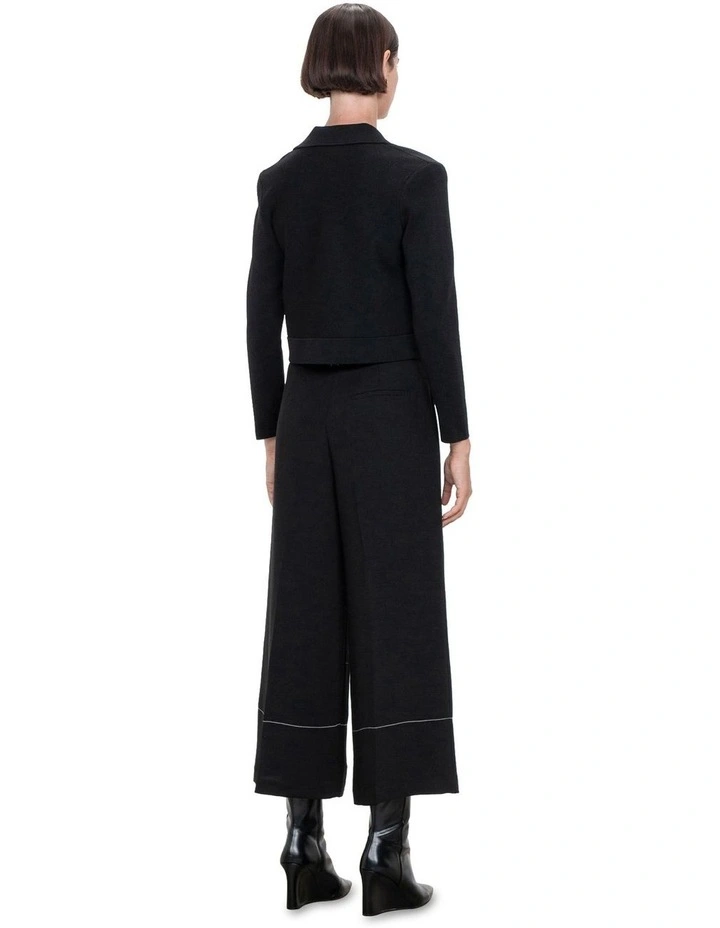 Cropped Milano Jacket in Black