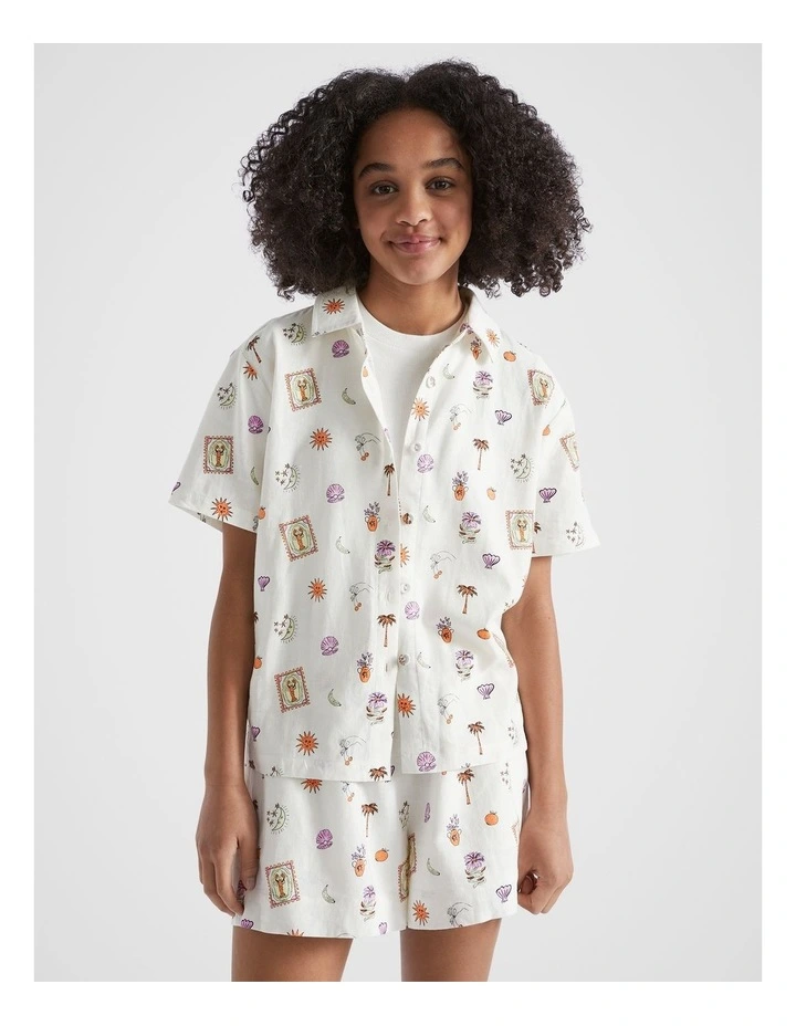 Relaxed Soleil Shirt in White