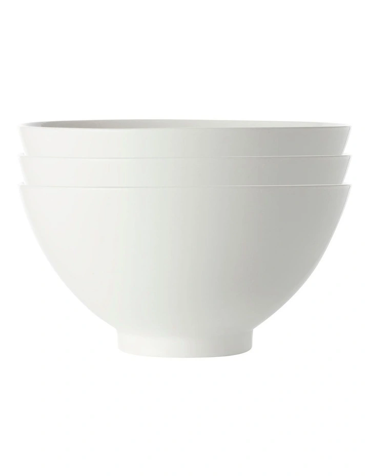 White Basics Noodle Bowl 20cm Set of 3