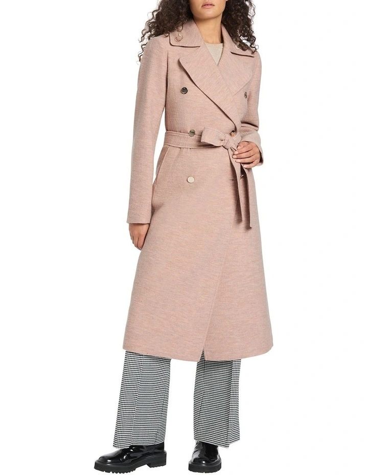 Aria Felted Wool Coat in Cream