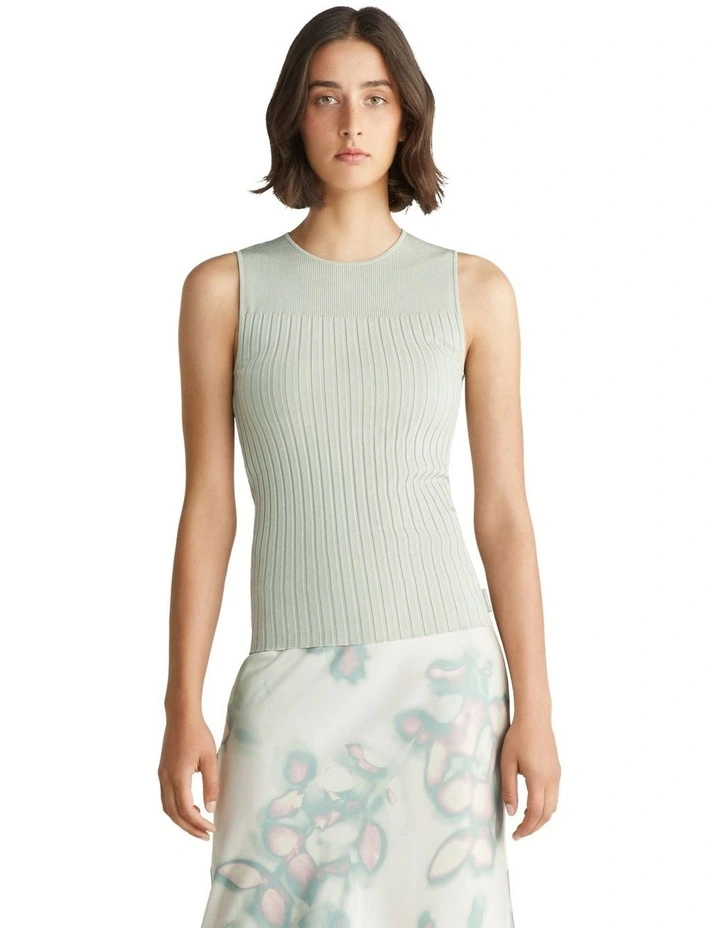 Iconic Rib Tank in Desert Sage
